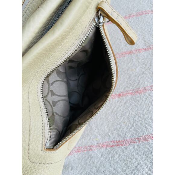 Y2K Coach 1429 Pebbled Leather Hobo Shoulder Bag Butter Yellow - Picture 8 of 11